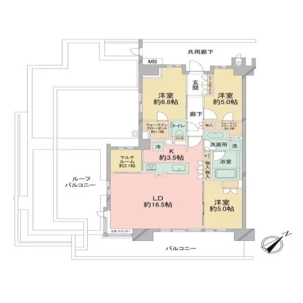 ザ・パークハウスオイコス新浦安 間取図