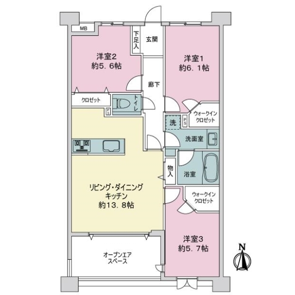 グランシティ練馬中村橋 間取図