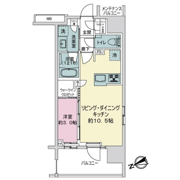 ルフォン上野公園ザ・レジデンス 間取図