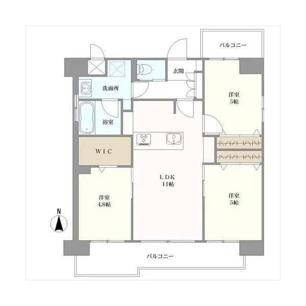 コスモ川口並木元町エグゼ 間取図