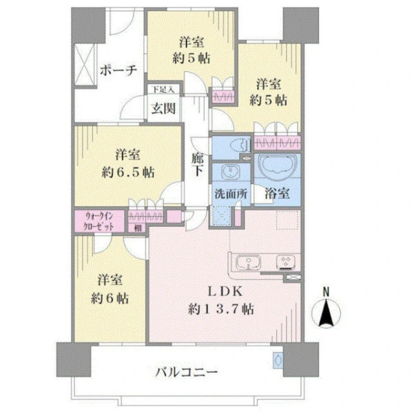 ガーデンティアラ武蔵小杉 間取図