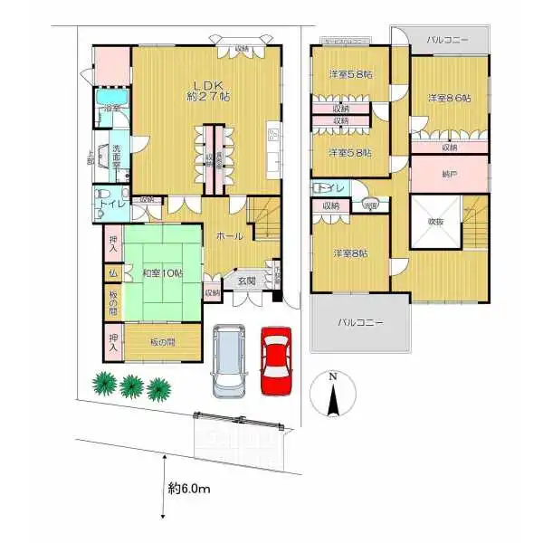 八尾市山本高安町２丁目 間取図