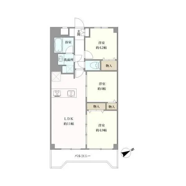 池ノ上グロリアハイツ 間取図