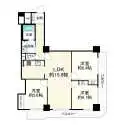 キングマンション心斎橋東 間取図