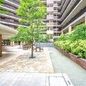ライオンズグラマシーハウス 敷地内には緑のある広場があり、のびのびとお過ごしいただけます