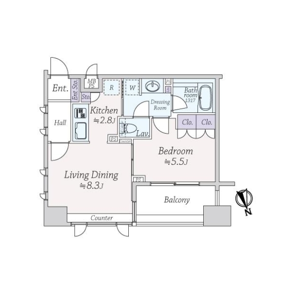 ライオンズマンション高田馬場サウスレジデンス 間取図