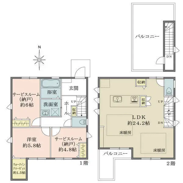 新宿区山吹町 間取図