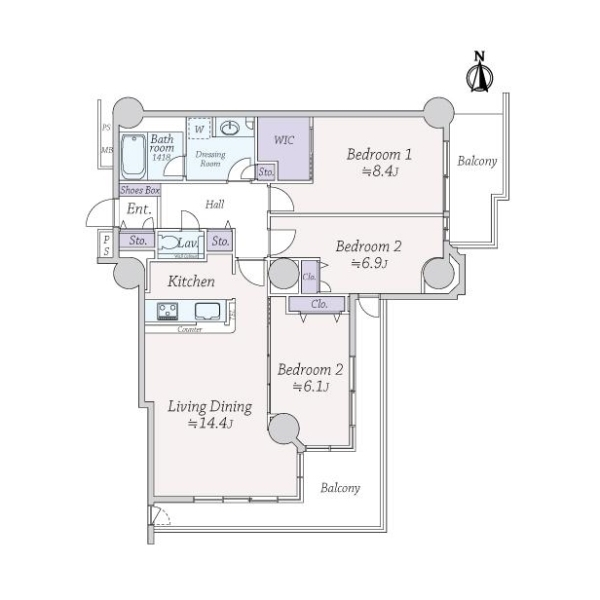 エルザタワー５５ 間取図
