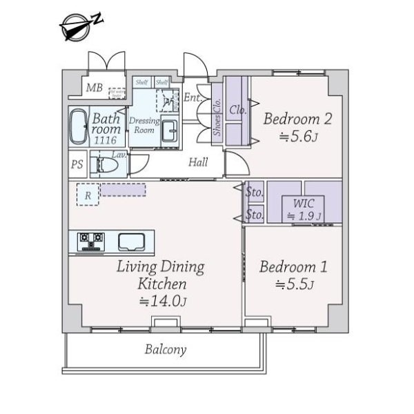 フジイチパークタワーズ 間取図