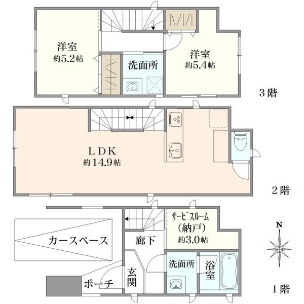 足立区千住元町 間取図