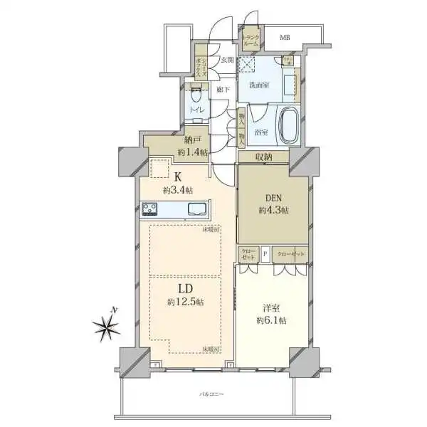 プラウドタワー石神井公園 間取図