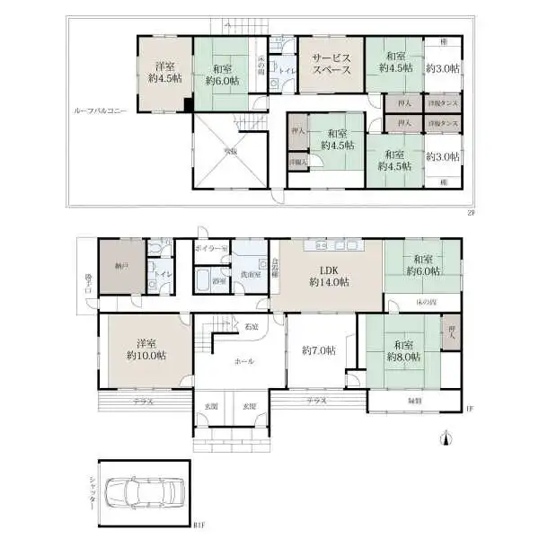 京都市北区大宮釈迦谷 間取図