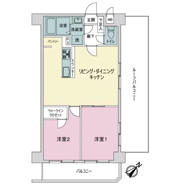 ダイアパレスクロッシングマインド横浜 間取図