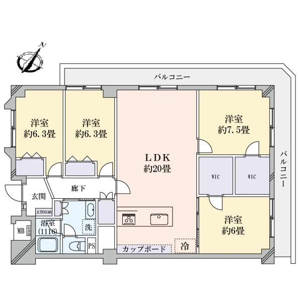 ルネ住吉川 間取図