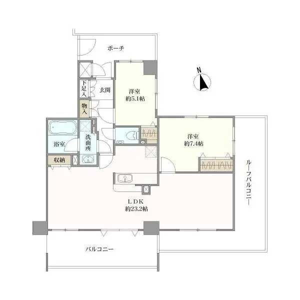 リステージ綱島ラグシス 間取図