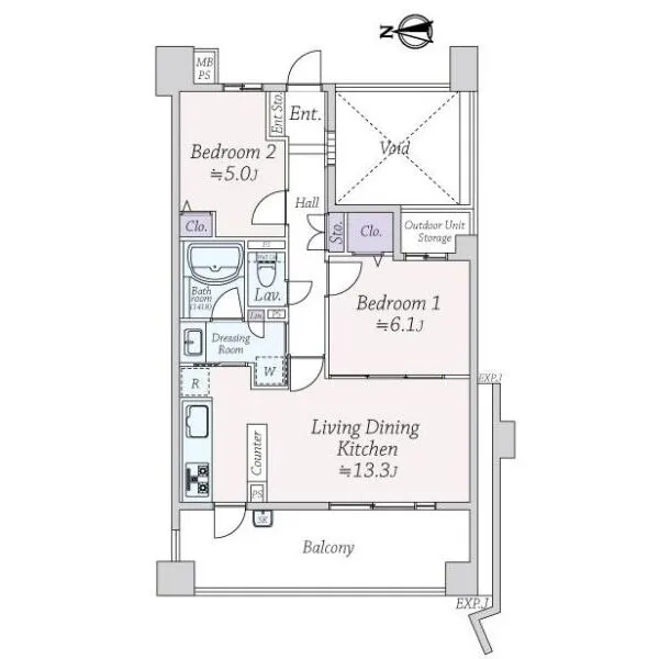 ライオンズ東京根岸レジデンス 間取図