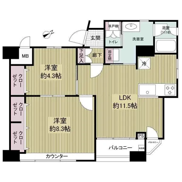 シルバーパレス千駄木 間取図