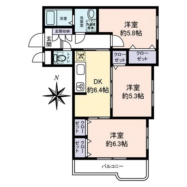 パールマンション墨田壱番館 間取図
