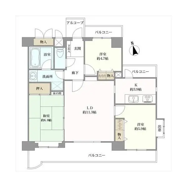 ライオンズマンション津田沼第７ 間取図