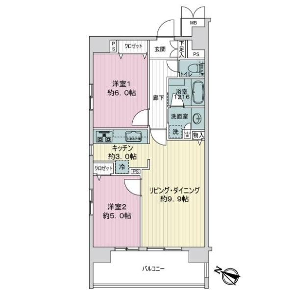 パテラ阪東橋 間取図