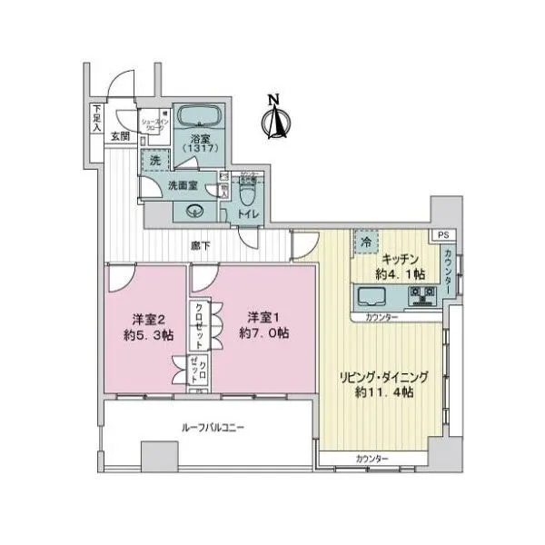 ライオンズステーションプラザセンター南 間取図