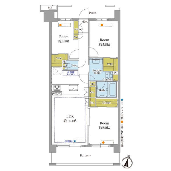 グランプラド国分寺 間取図