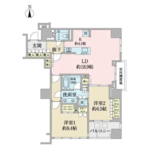 グローリオ蘆花公園ヴィラH棟 間取図