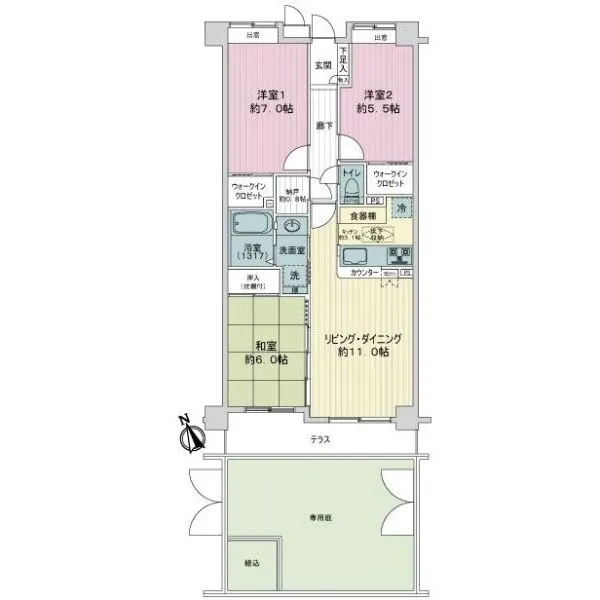 ルイシャトレ調布 間取図