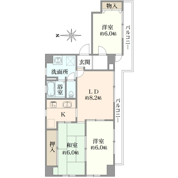 ホワイトキャッスル西川口 間取図