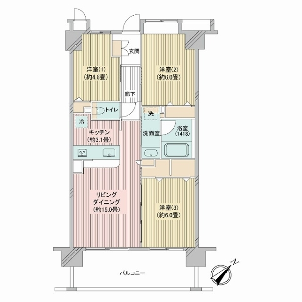 アルファグランデ千葉 間取図