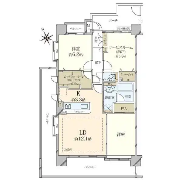クレストフォルム清澄庭園 間取図