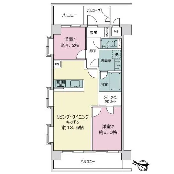 ライオンズシティ調布 間取図