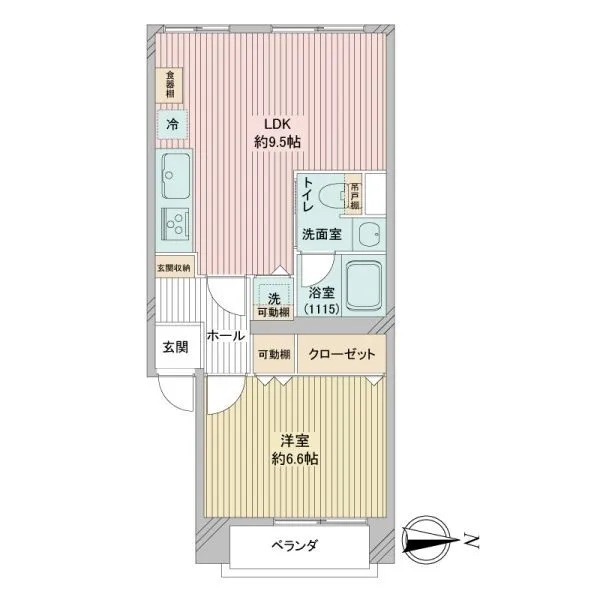 大山マイコーポB棟 間取図