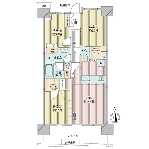 ガーデンクロス東京王子 間取図