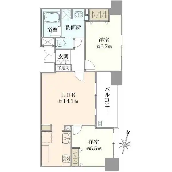 リブゼ横浜ヴェルデパセオ 間取図