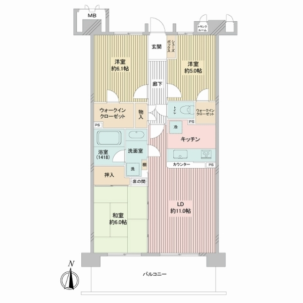 ネオスメイツ港北 間取図