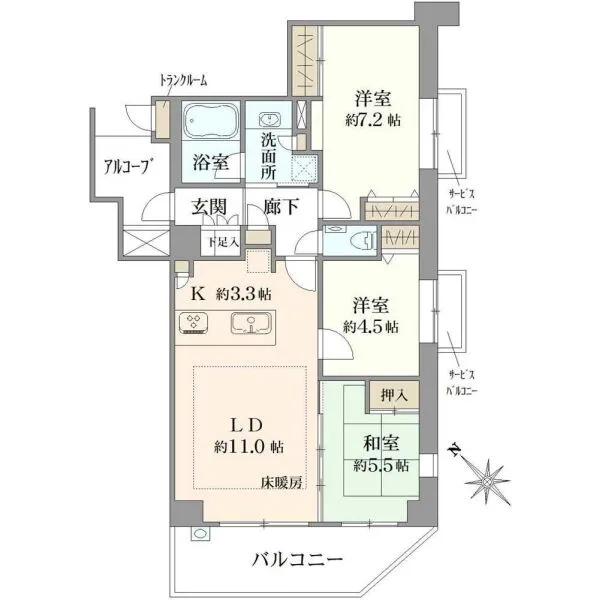 サンアリーナ永福町 間取図