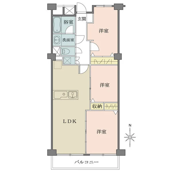 グリーンコーポ東戸塚　Ａ棟 間取図