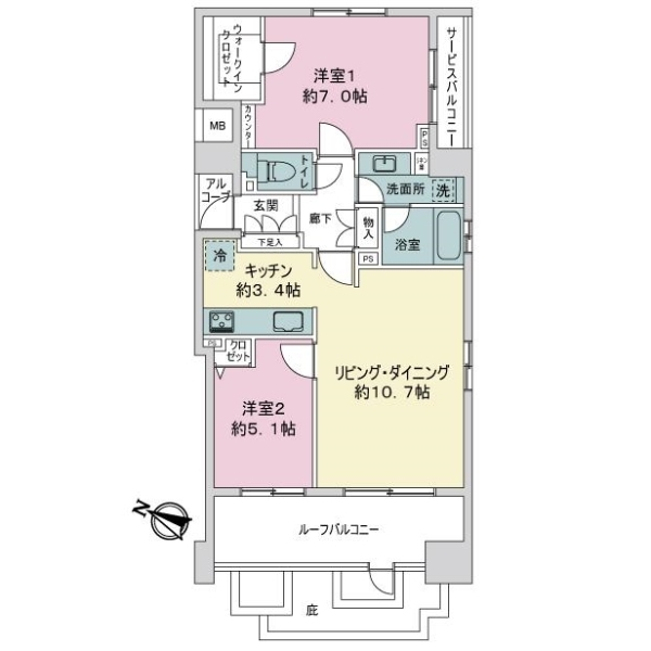 ウィルローズ瑞江クラース 間取図
