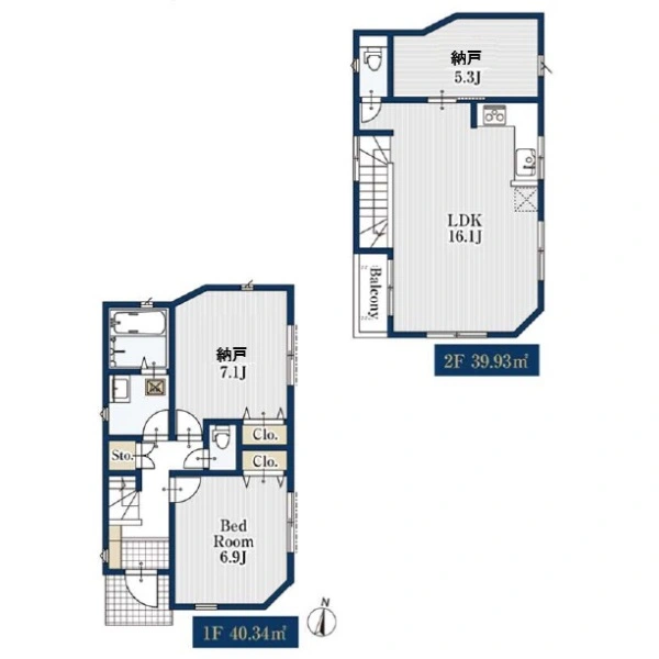 中野区沼袋２丁目 間取図