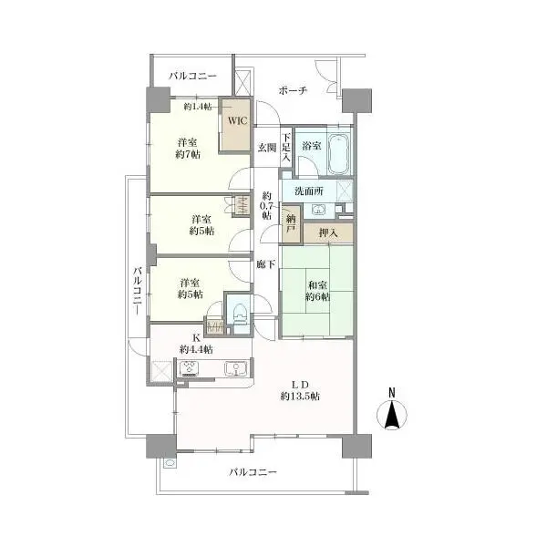 パークシティ能見台ブロードエア 間取図