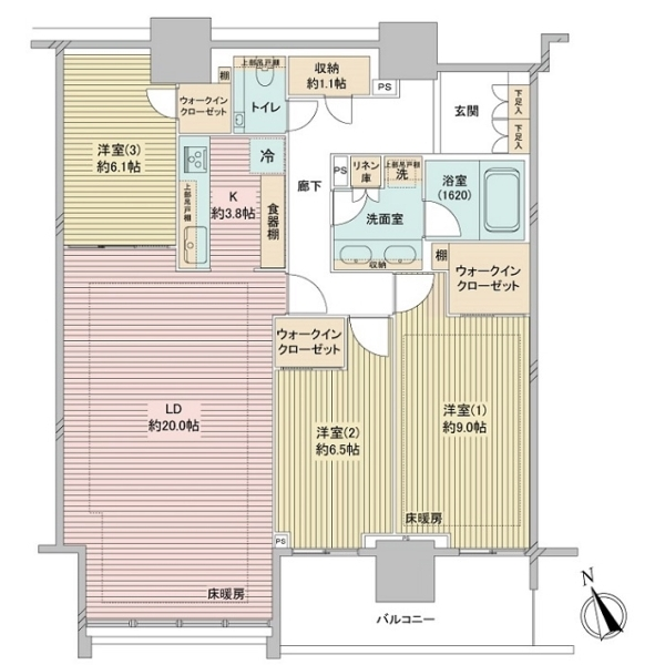 ブランズタワー芝浦 間取図