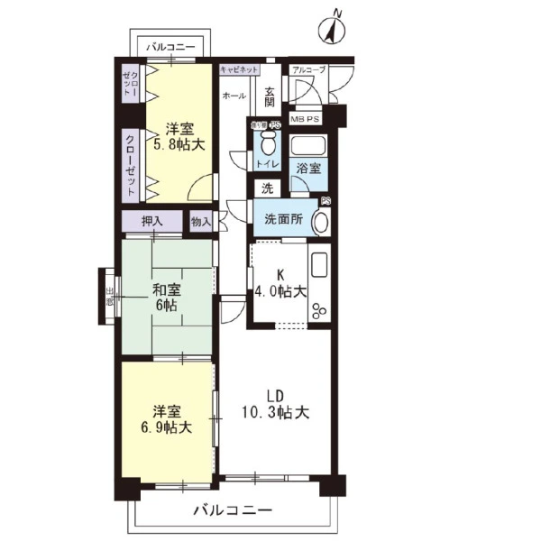 シティコーポ本願寺 間取図