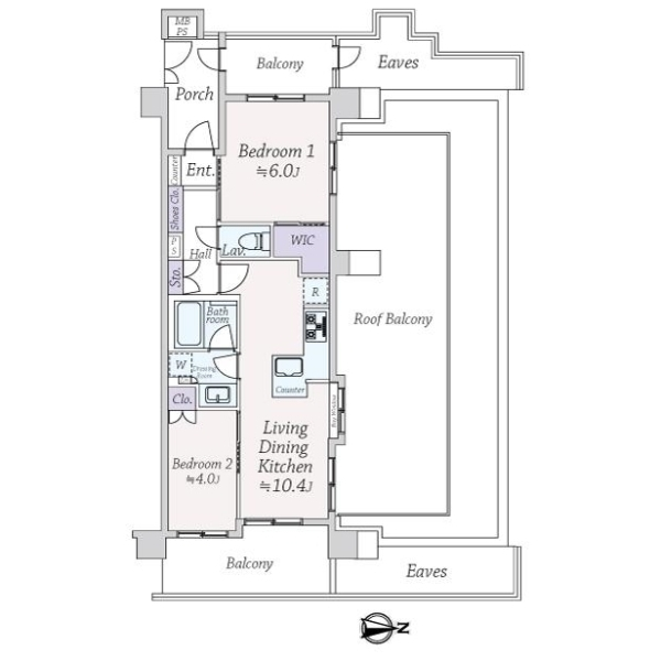 グローベル　ザ・シーズン鷺ノ宮パークス 間取図