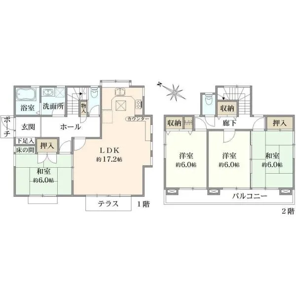 横浜市都筑区南山田町 間取図