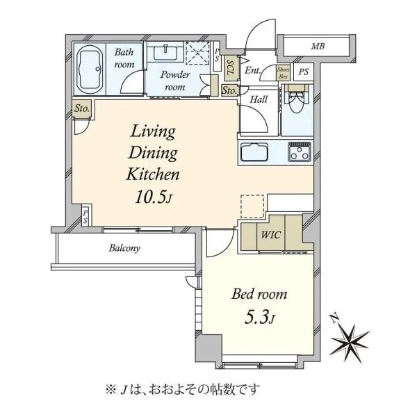 クオリア恵比寿サウス 間取図
