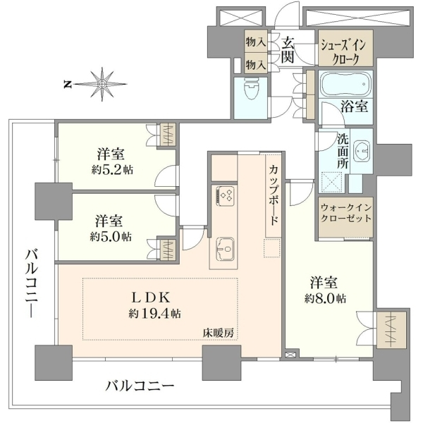 グランドミッドタワーズ大宮スカイタワー 間取図