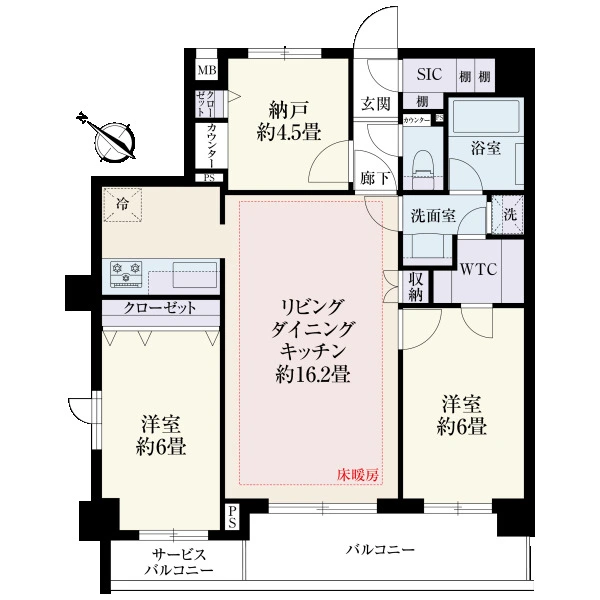 ラ・アトレレジデンス新百合ヶ丘 間取図