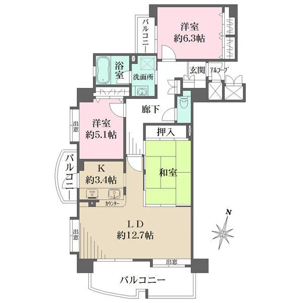 ライオンズガーデンシティ浦和 間取図