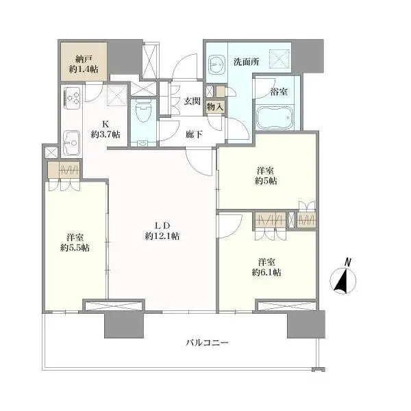 プラウドタワー名古屋丸の内 間取図